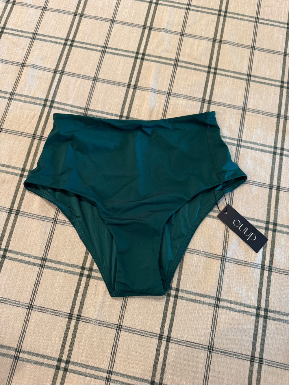 CUUP Jungle Green High-Waist Bikini Bottoms